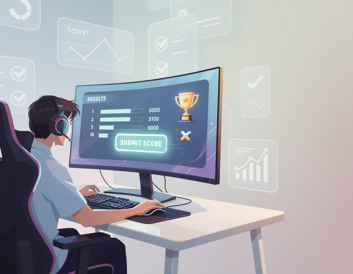 Ilustrasi panduan submit skor untuk turnamen game online hujan4d